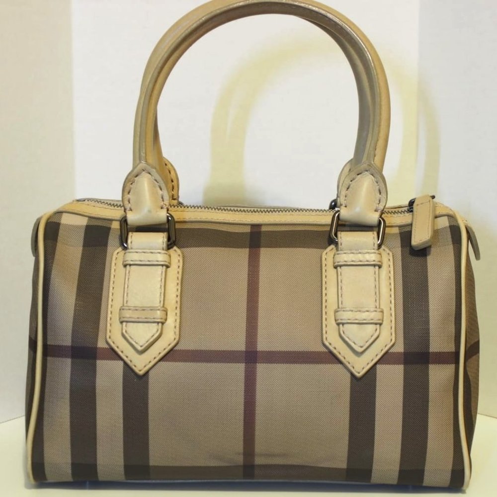 Burberry Gray checker speedy bag